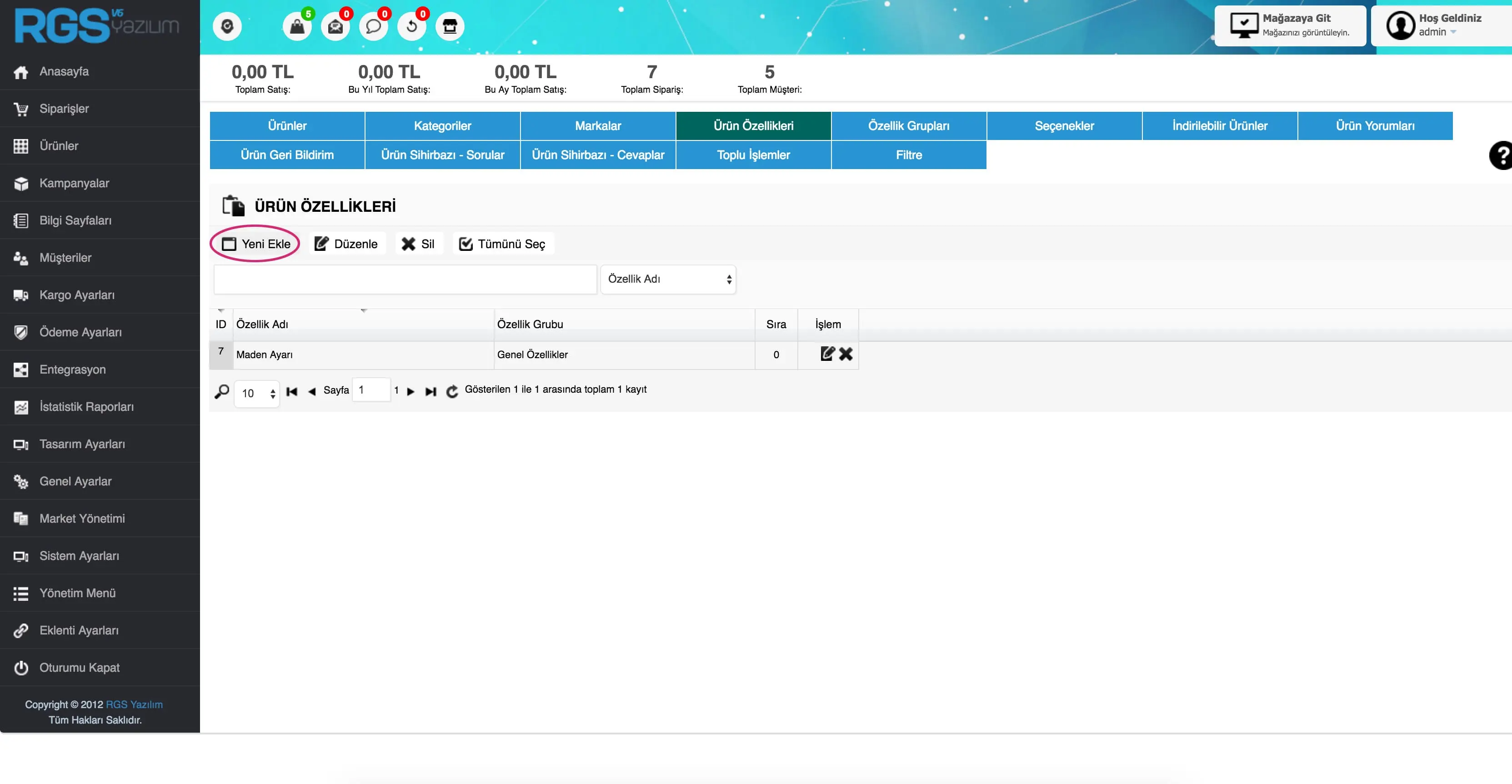 Özellik Ekleme Nasıl Yapılır?